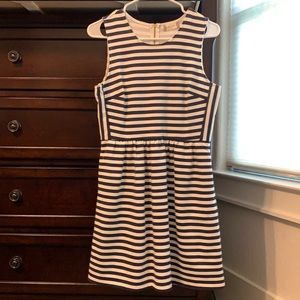 Navy & White Striped Dress